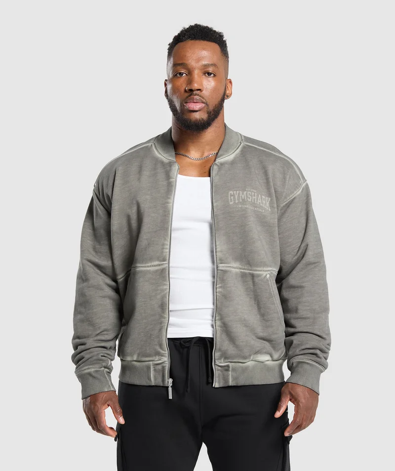 GREY ZIP UP JACKET