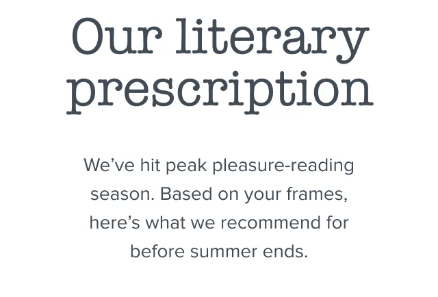 Our literary prescription
