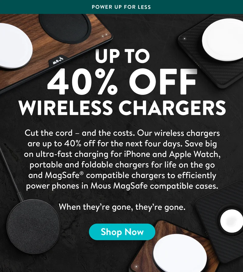 Up to 40% off Wireless Chargers