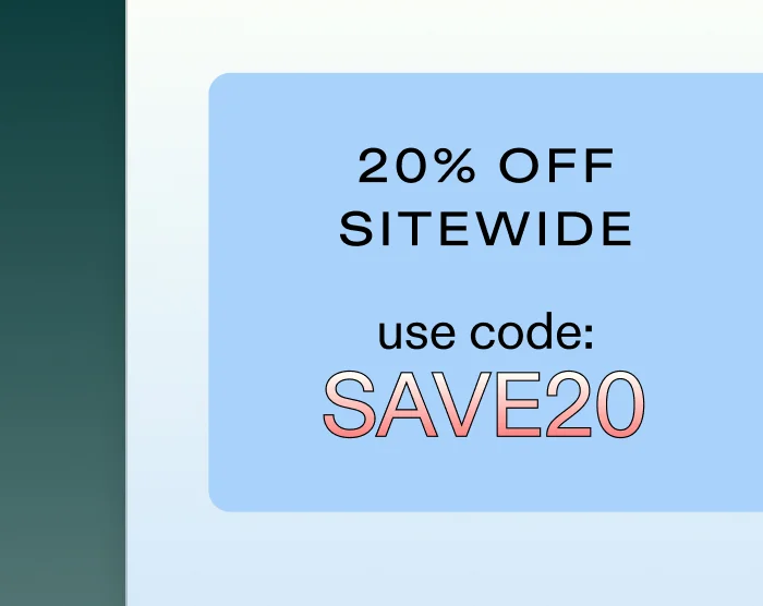 20% Off Sitewide with discount code