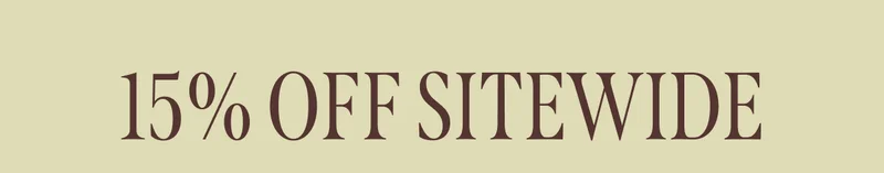 15% OFF SITEWIDE