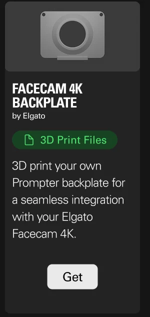 Facecam 4K Backplate by Elgato