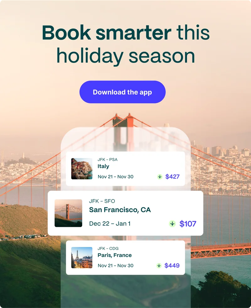 Book smarter this holiday season. Download the app.