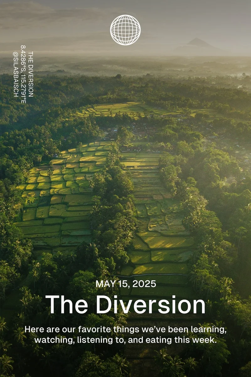 Western Rise: May 15, 2025 - The Diversion - Here are our favorite things we’ve been learning, watching, listening to, and eating this week.Western Rise: July 11, 2024 - The Diversion - Here are our favorite things we’ve been learning, watching, listening to, and eating this week.