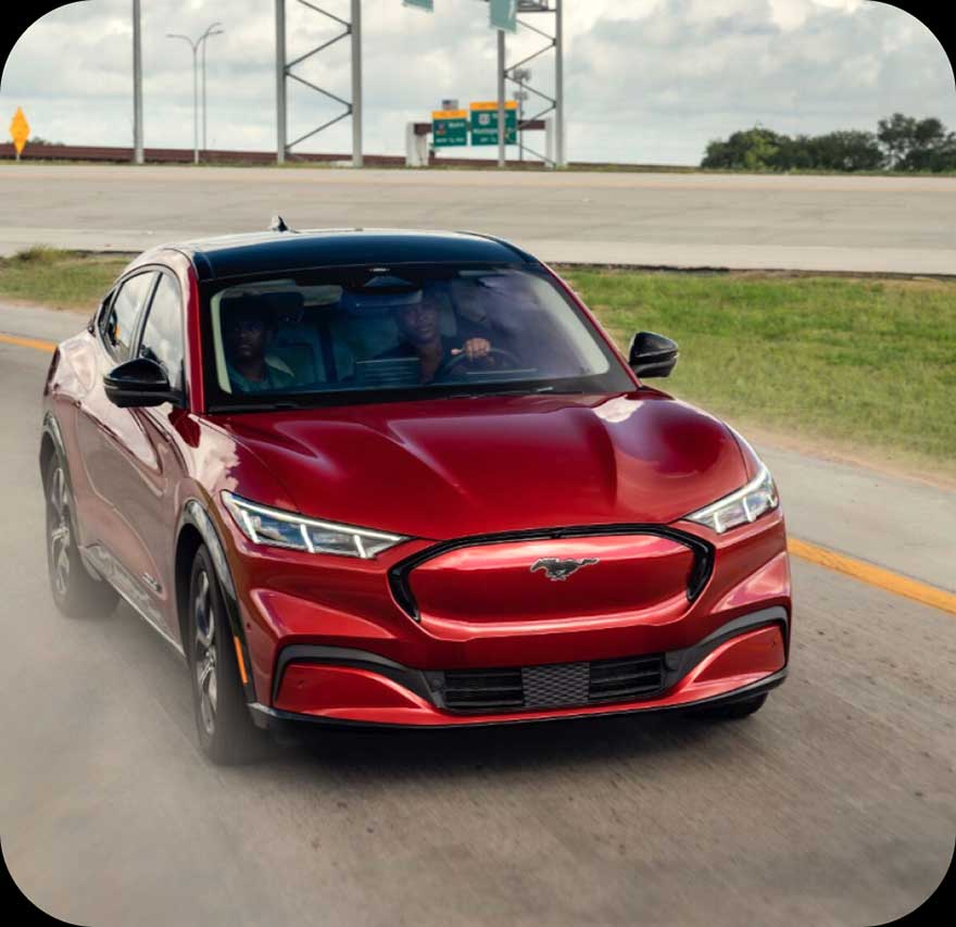 A 2023 Ford Mustang Mach‑E.