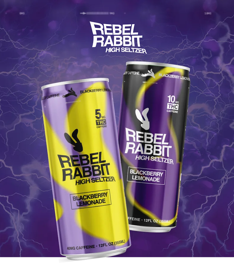 Rebel Rabbit: Energy Meets Euphoria - Blackberry Lemonade THC + Caffeine