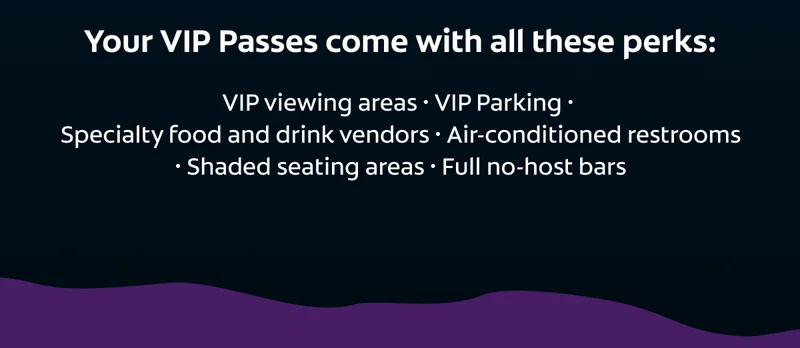 Your VIP Passes come with all these perks: