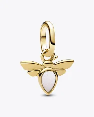 White Bee Mini Dangle Charm