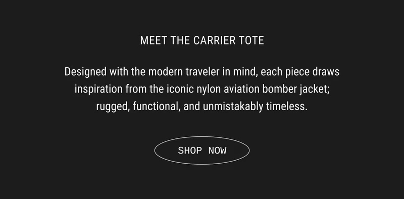 Meet the Carrier Tote.