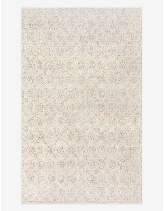 Vintage Turkish Hand-Knotted Wool Rug No. 504, 5' 5" x 9'