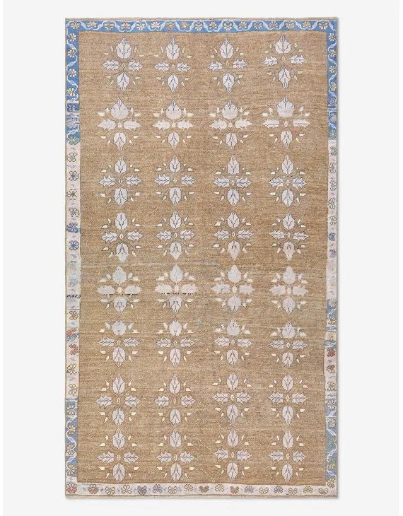 Vintage Turkish Hand-Knotted Wool Rug No. 510, 4' 8" x 8' 2"