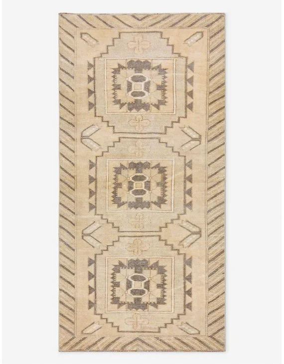 Vintage Turkish Hand-Knotted Wool Runner Rug No. 287, 2' 4" X 6' 5"