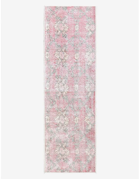 Vintage Turkish Hand-Knotted Wool Runner Rug No. 277, 2' x 6' 3"