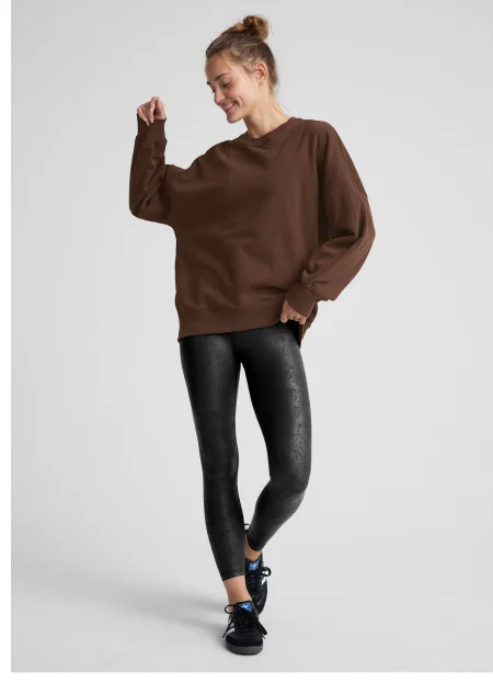 Solstice Fleece Oversized Sweatshirt in Espresso