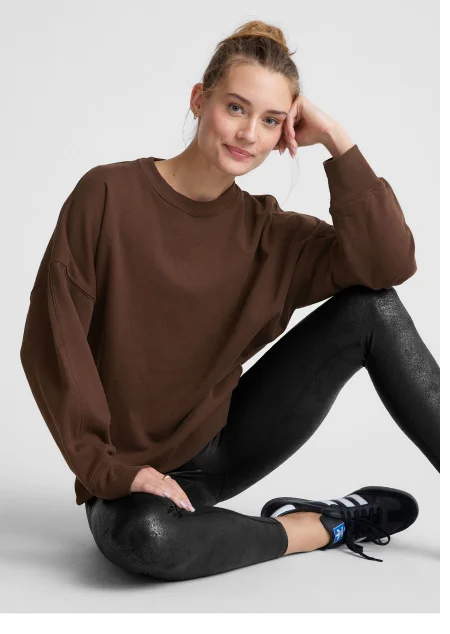 Solstice Fleece Oversized Sweatshirt in Espresso