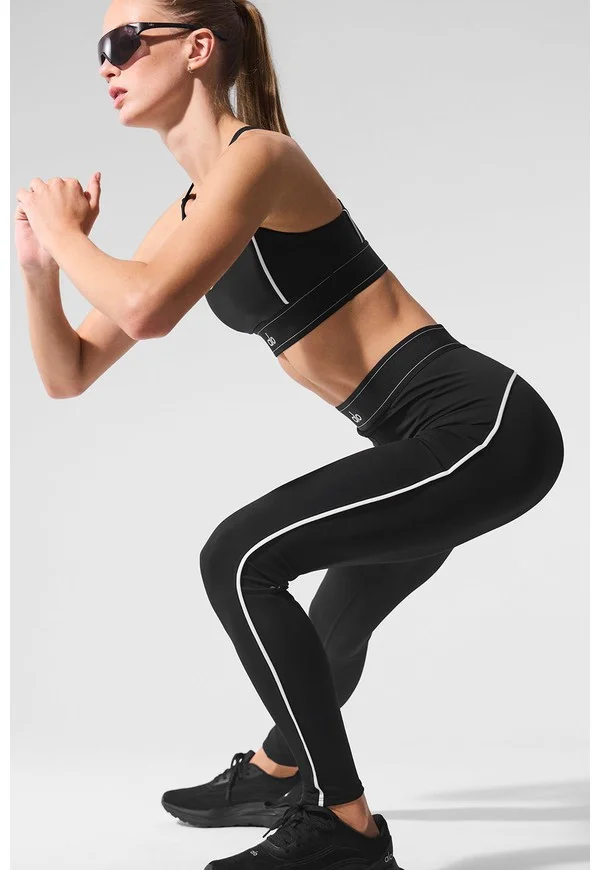Airlift High-Waist Suit Up Legging - Black/White - Black/White / S