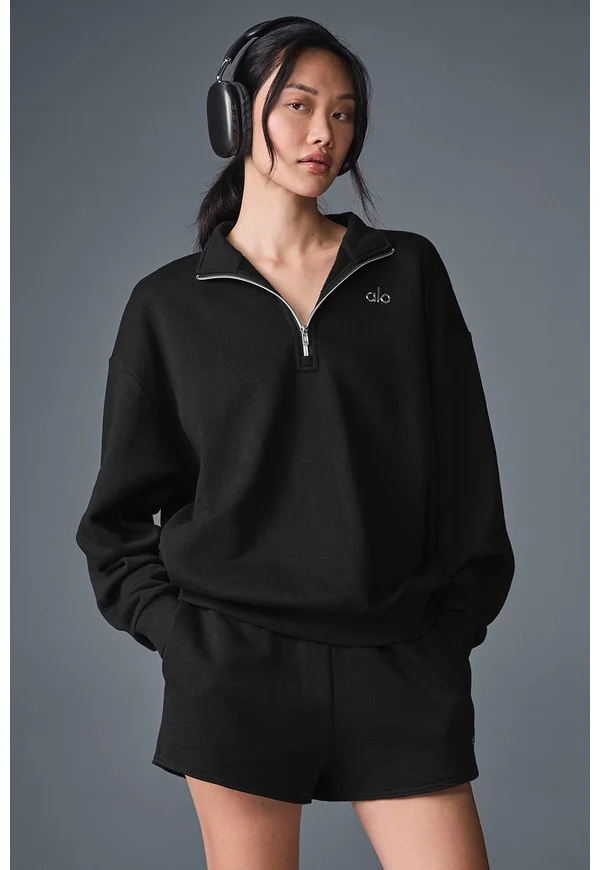 Accolade 1/4 Zip Pullover - Black - Black / XXS