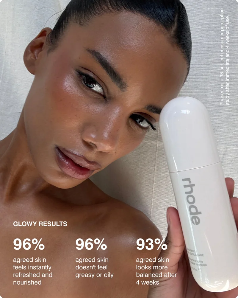 GLOWY RESULTS: 96% agreed skin feels instantly refreshed and nourished​, 96% agreed skin doesn't feel greasy or oily​, 93% agreed skin looks more balanced after 4 weeks. *based on a 33-subject consumer perception study after immediate and 4 weeks of use.​