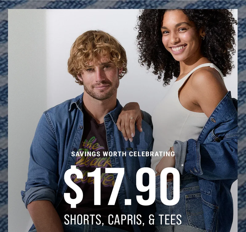 Savings Worth Celebrating $17.90* Shorts, Capris, & Tees
