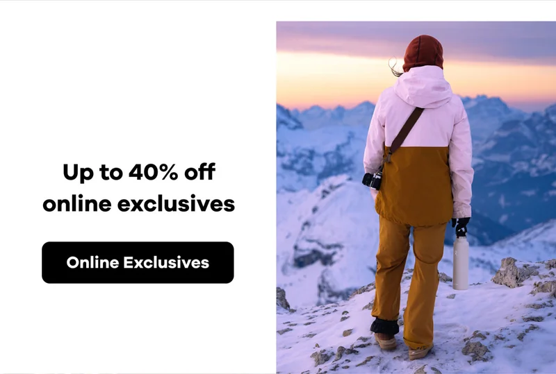Up to 40 percent off online exclusives