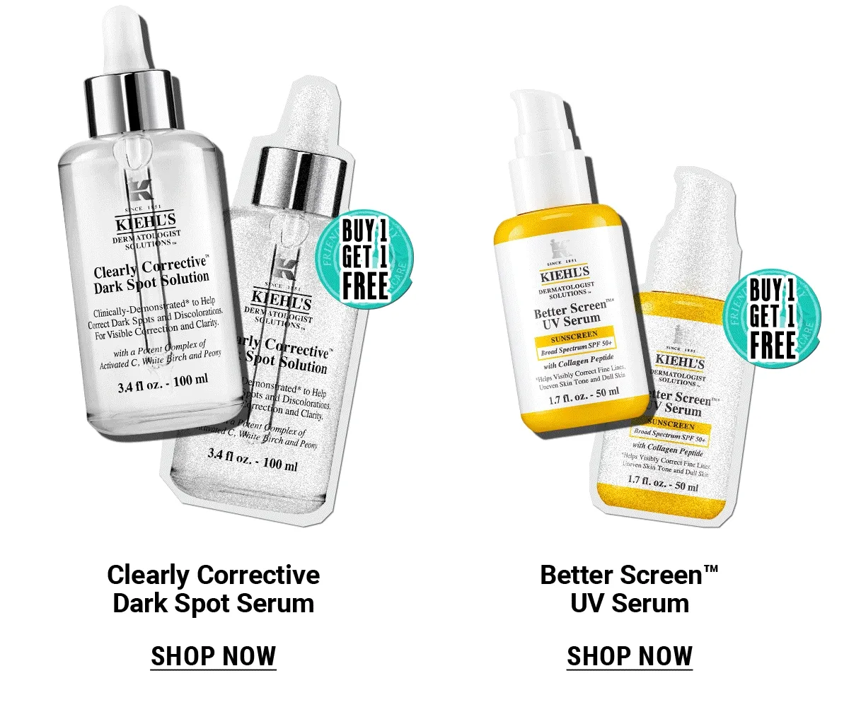 Clearly Corrective Serum, Better Screen UV Serum