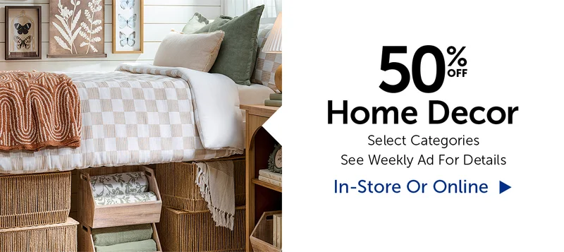 50% Off Home Decor - Select Categories