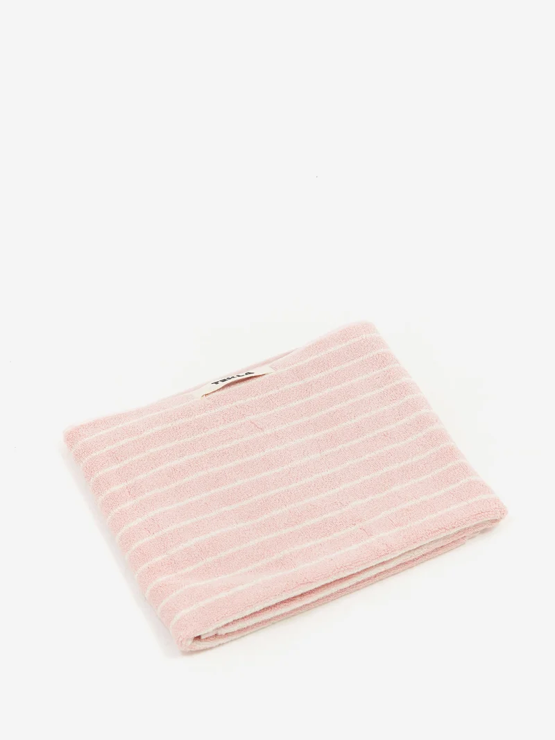 Image of TEKLA Striped Hand Towel - Shaded Pink Stripes