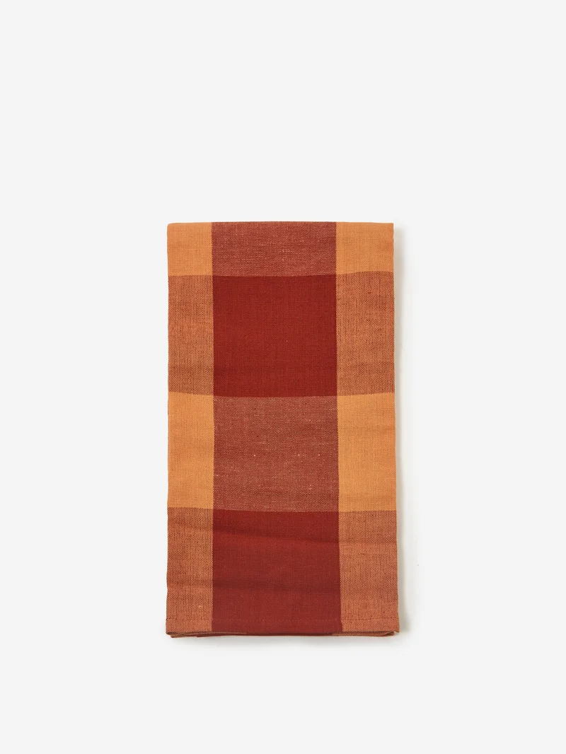 Image of ferm LIVING Hale Tea Towel - Peach/Spice Red