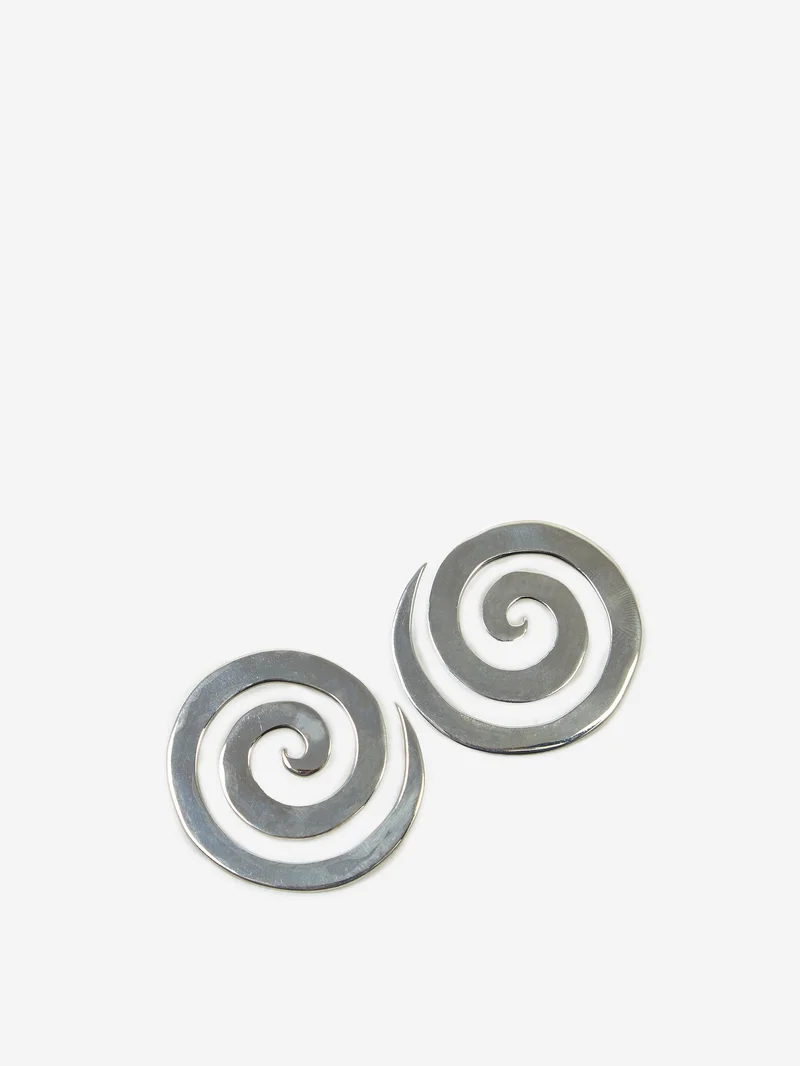 Image of Eyland Elena Spiral Earrings - Silver