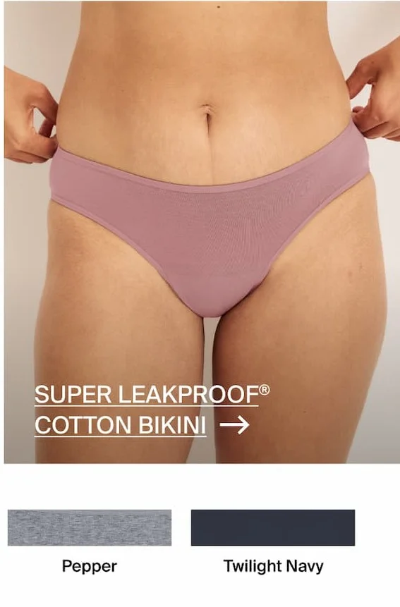 Super Leakproof Cotton Bikini ->