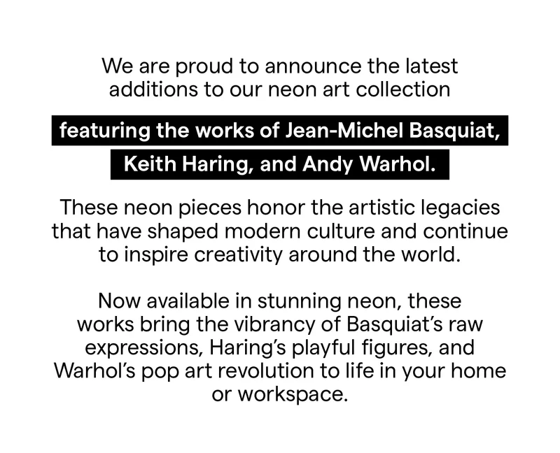 We are proud to announce the latest additions to our neon art collection
