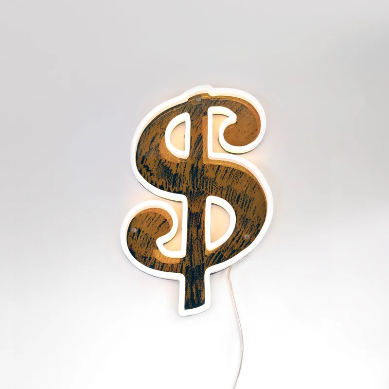 Image of Dollar Sign Yellowpop x Andy Warhol, Led Neon Sign