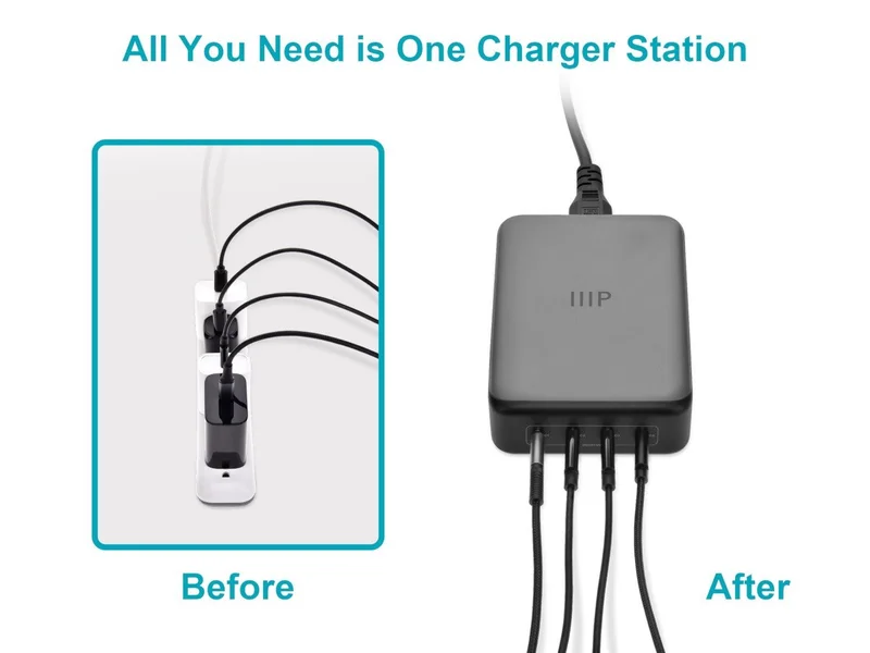 4‑Port 240W USB‑C Desktop GaN Charger