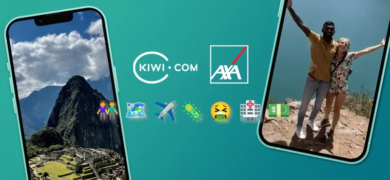 Kiwi.com. AXA.