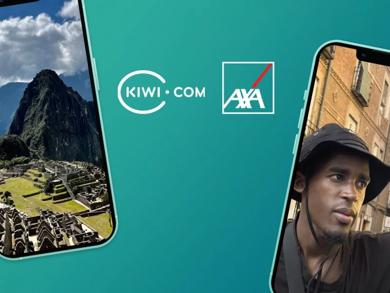 Kiwi.com. AXA.
