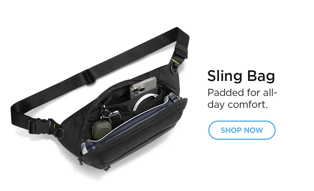 Sling Bag: Padded for all-day comfort. Shop now.