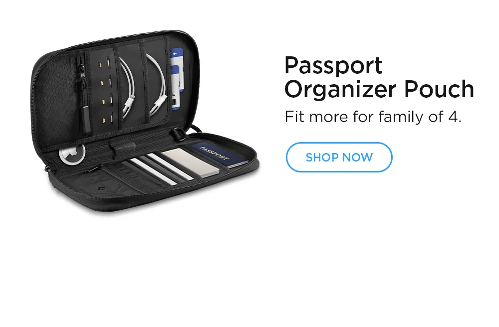 Passport Organizer Pouch: Fit more for family of 4.