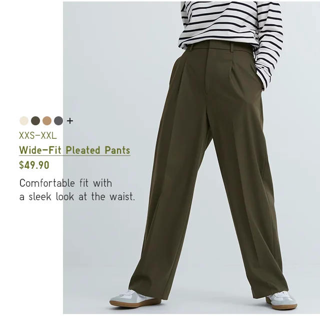 PDP6 - WOMEN WIDE-FIT PLEATED PANTS