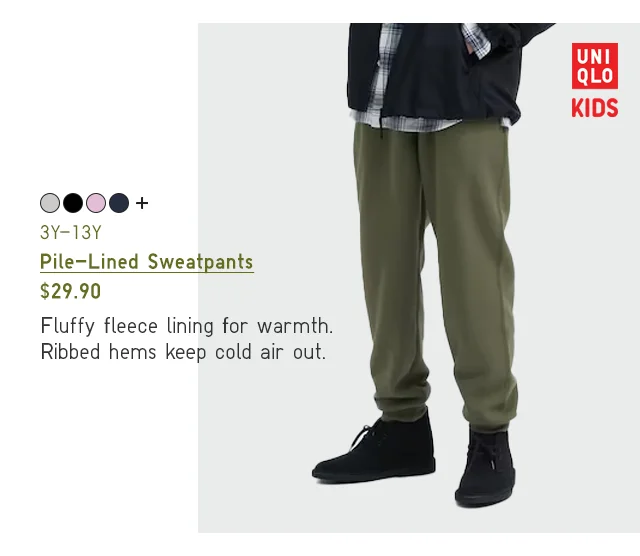PDP8 - KIDS Pile-Lined Sweatpants