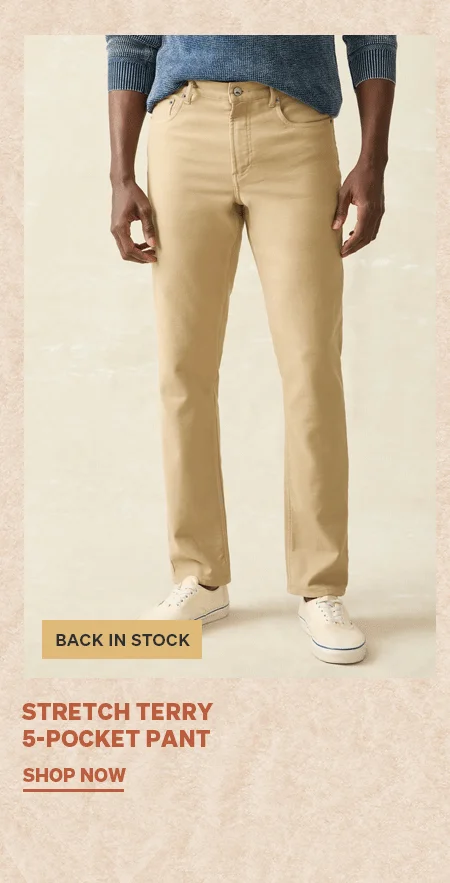 Stretch Terry 5-Pocket Pant