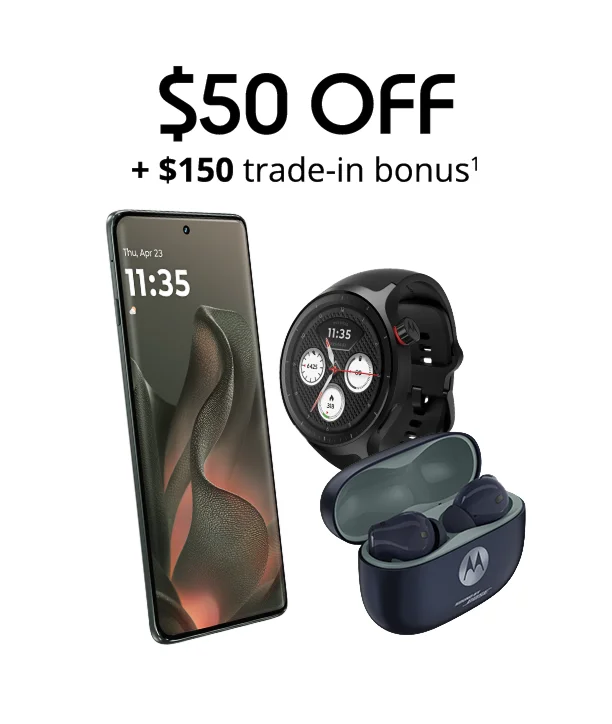 $50 off motorola edge - 2025 + $150 trade-in bonus and FREE moto watch & moto buds 2 plus