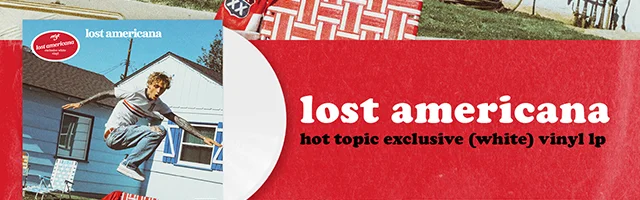 mgk don't wait, run fast, grab the new album. lost americana hot topic exclusive white vinyl lp