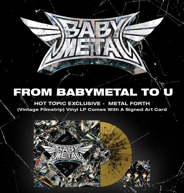 Babymetal. From Babymetal To U. Hot Topic Exclusive - Metal Forth Vintage Filmstrip Vinyl LP Comes With A Signed Art Card