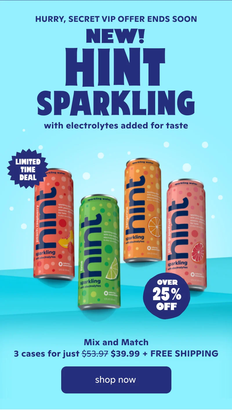 Secret VIP offer ends soon for new Hint Sparkling