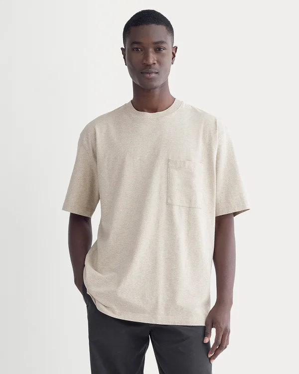 Image | Oversized Classic Tee | Heathered Oatmeal