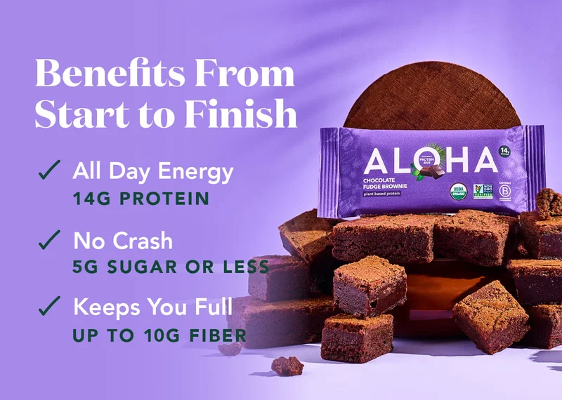 Benefits from start to finish! 14g protein, 5g sugar or less, and up to 10g fiber!