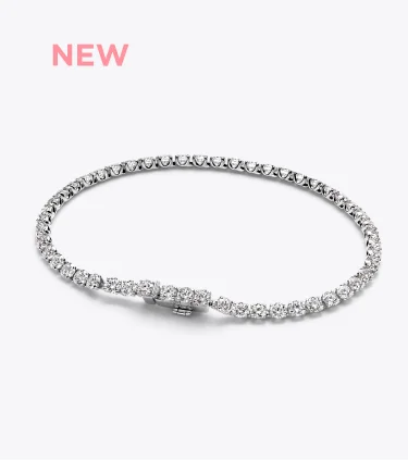 Pandora Era 14k White Gold Lab-grown Diamond Tennis Bracelet