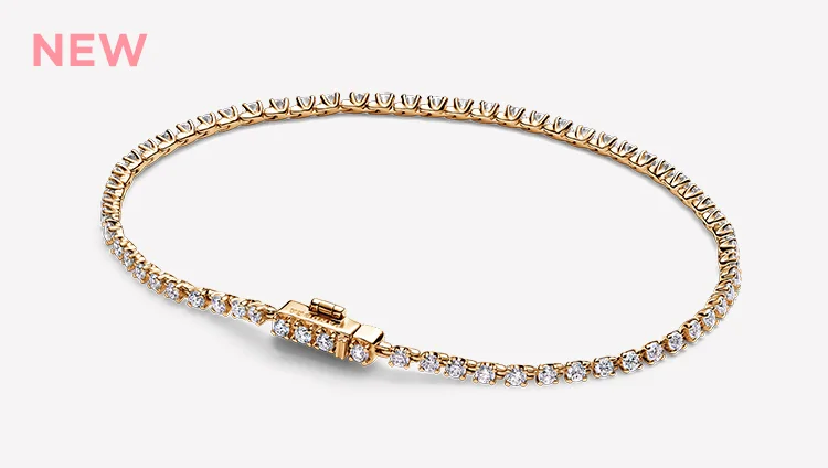 Pandora Era 14k Gold Micro Lab-grown Diamond Tennis Bracelet