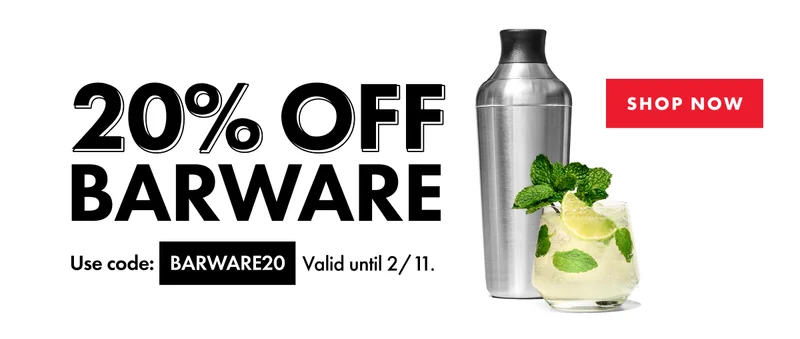 20% off barware.