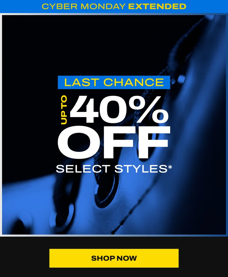 Cyber Monday Extended: Up to 40% off